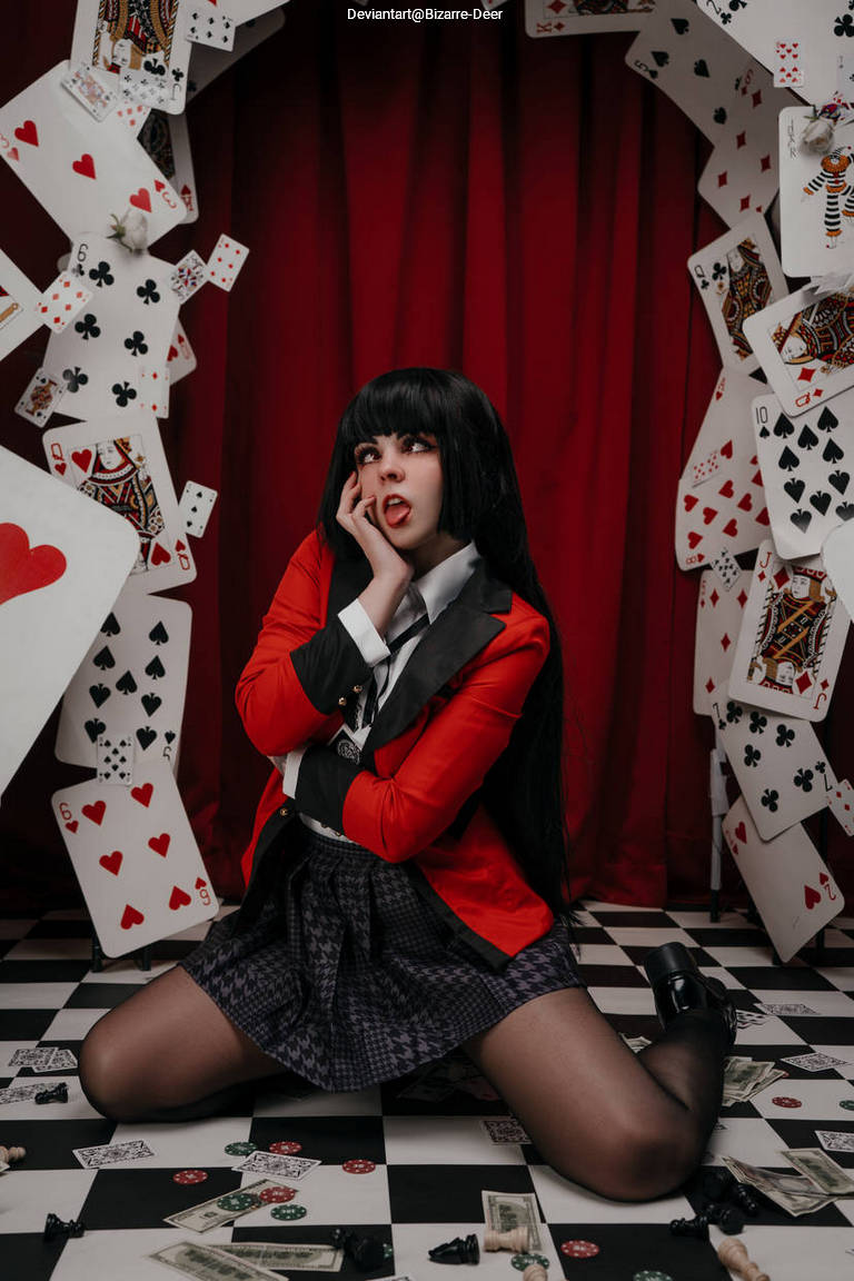 Kakegurui - Compulsive Gambler - Yumeko Jabami Cosplay - full body port.