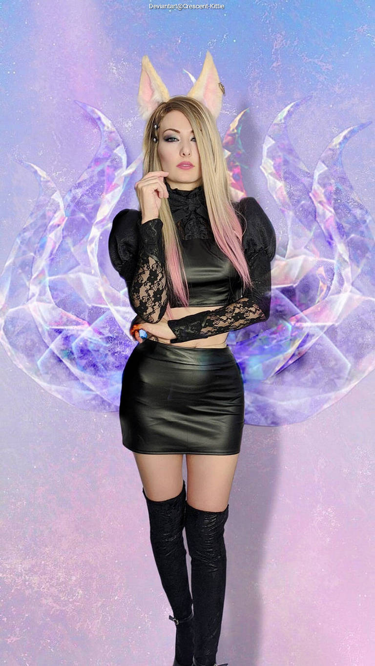 League of Legends - Ahri (The Nine-Tailed Fox) (Concept) Cosplay full body portrait