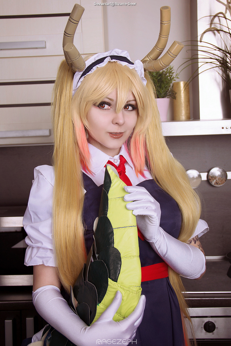 Miss Kobayashis Dragon Maid - Tohru Kobayashi Cosplay - full length photo Miss Kobayashis Dragon Maid - Tohru Kobayashi Cosplay - full length photo