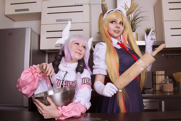 Miss Kobayashis Dragon Maid - Tohru Kobayashi & Kanna Kamui (Kanna Kobayashi) Cosplay full length photo
