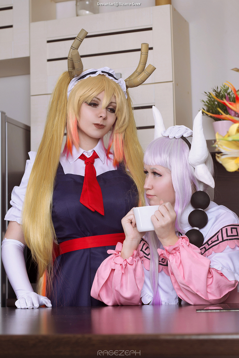 Miss Kobayashis Dragon Maid - Tohru Kobayashi & Kanna Kamui (Kanna Kobayashi) Cosplay full body character photo
