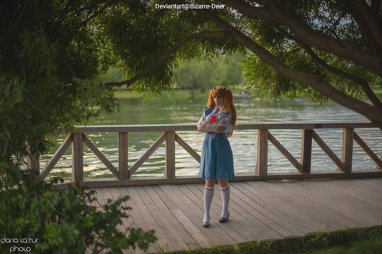 Neon Genesis Evangelion - Asuka Langley Sohryu (School) Cosplay full length photo
