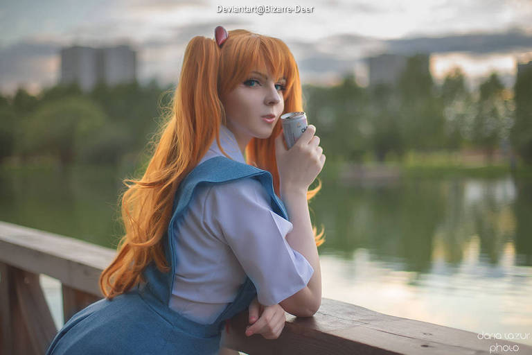 Neon Genesis Evangelion - Asuka Langley Sohryu (School) Cosplay full body character photo