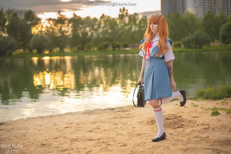 Neon Genesis Evangelion - Asuka Langley Sohryu (School) Cosplay full length photo
