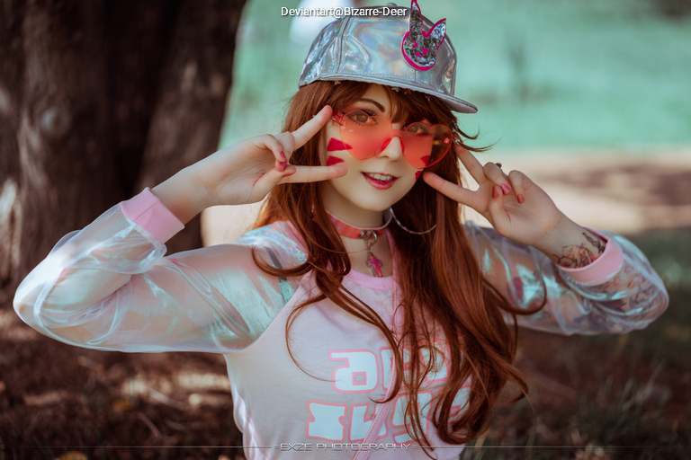 Overwatch - D.VA (Hana Song) Cosplay full body portrait