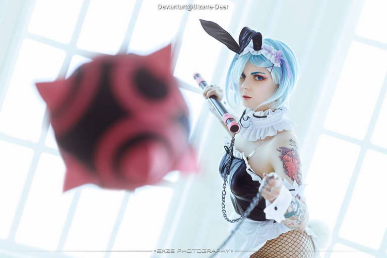 Re Zero - Starting Life in Another World - Rem (Neko) (Bunny) Cosplay full body character photo