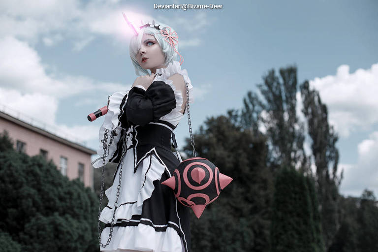 Re Zero - Starting Life in Another World - Rem (Neko) (Maid) Cosplay full length character portrait