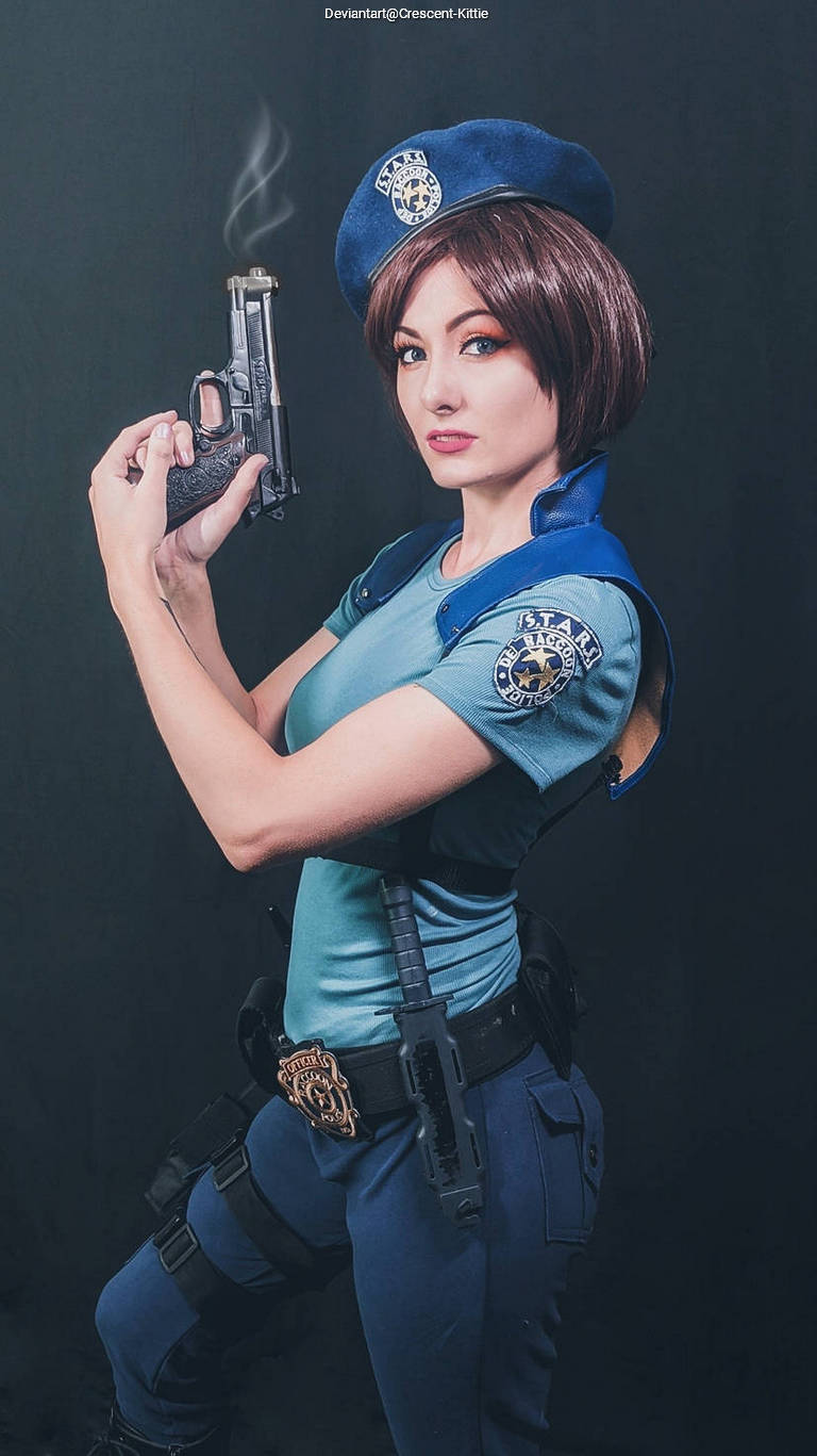 Resident Evil - Jill Valentine Cosplay full body portrait