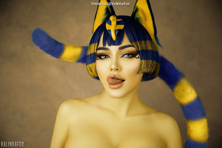Animal Crossing - Ankha (Lingerie) Cosplay full body portrait