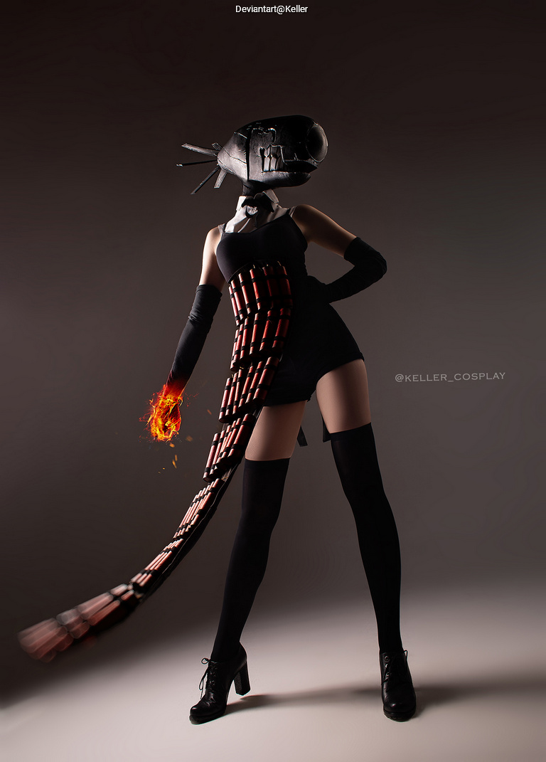 Chainsaw Man - Reze (Bomb Devil) Cosplay full body portrait