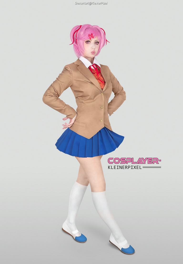 Doki Doki Literature Club - Natsuki Cosplay full length photo