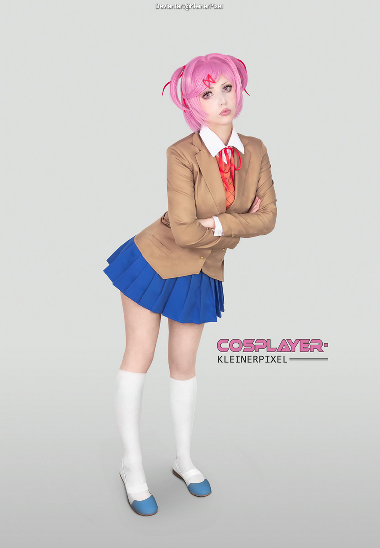 Doki Doki Literature Club - Natsuki Cosplay full body portrait