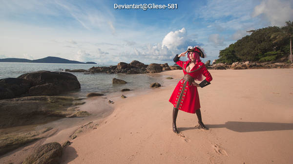 Fate Extra - Francis Drake Cosplay full body portrait