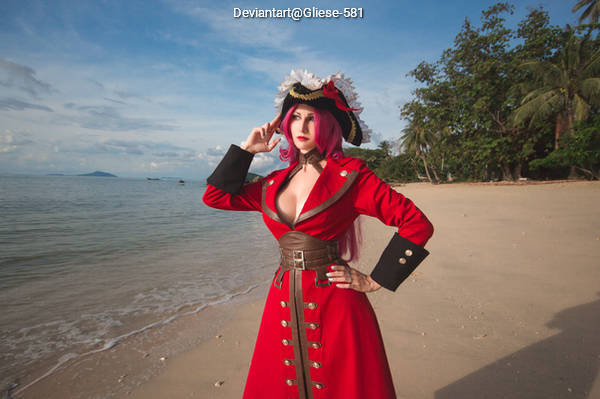 Fate Extra - Francis Drake Cosplay full length character portrait