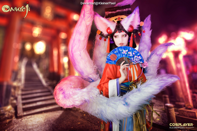 Fate Grand Order - Tamamo no Mae (Fox Priestess of Peerless Beauty) Cosplay - full length port.