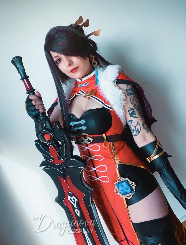Genshin Impact - Beidou (Uncrowned Lord of the Ocean) (Rolling Waves) Cosplay character portrait photography
