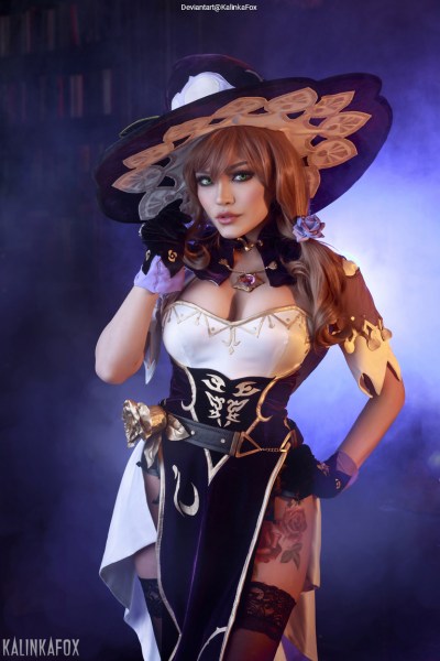 Genshin Impact - Lisa Minci (Purple Rose) Cosplay