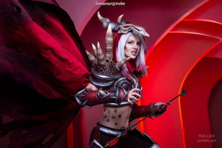 Heroes of the Storm - Sylvanas Windrunner (Blood Raven) Cosplay full body portrait photography