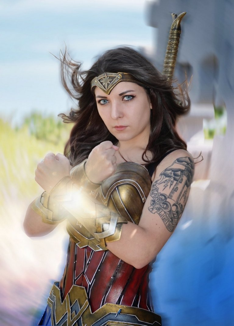 Justice League - Diana Prince (Diana of Themyscira) (Wonder Woman) Cosplay full body character photo