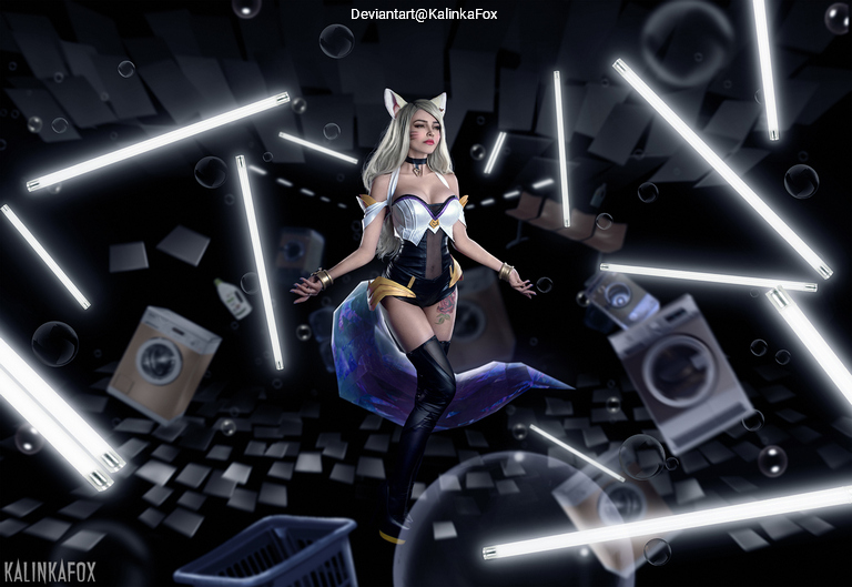 League of Legends - Ahri (The Nine-Tailed Fox) (KDA) Cosplay costume showcase portrait