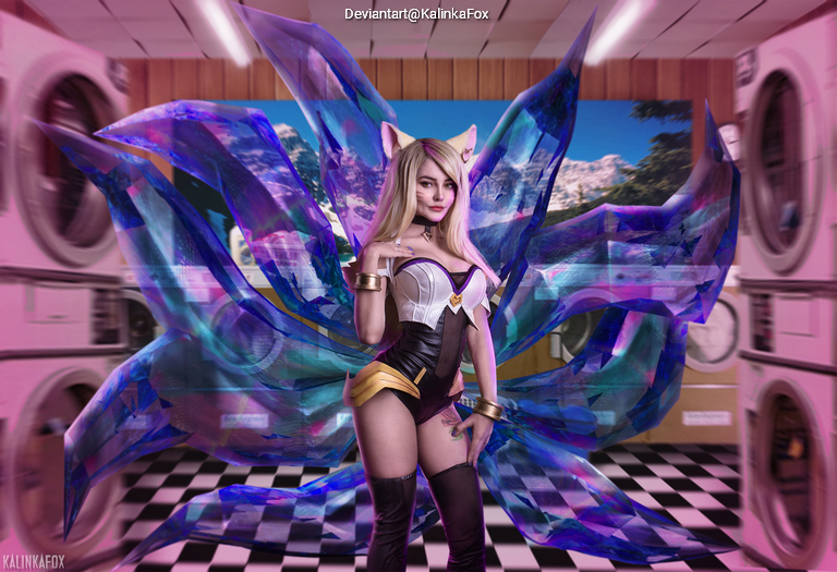 League of Legends - Ahri (The Nine-Tailed Fox) (KDA) Cosplay character recreation portrait