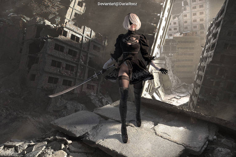 NieR AutomatA - 2B (YoRHa No.2 Type-B) Cosplay costume showcase portrait