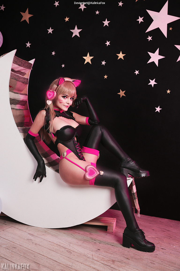 Overwatch - D.VA (Black Cat) (Lingerie) Cosplay - elegant capture