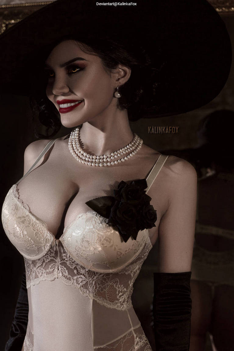 Resident Evil Village - Alcina Dimitrescu (Lingerie) Cosplay full body character photo