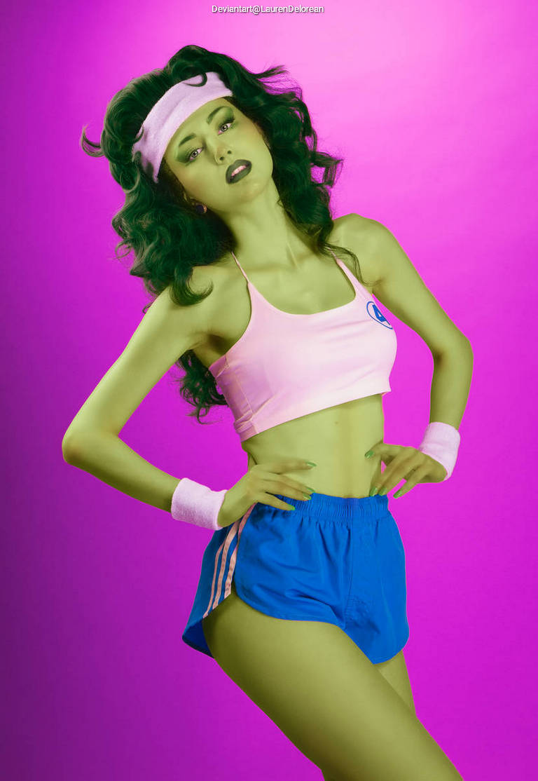 She-Hulk - Jennifer Walters (Workout) Cosplay full body character photo