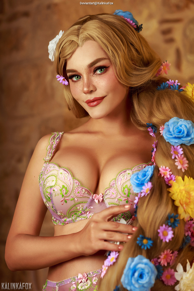 Tangled - Rapunzel (Lingerie) Cosplay full body portrait