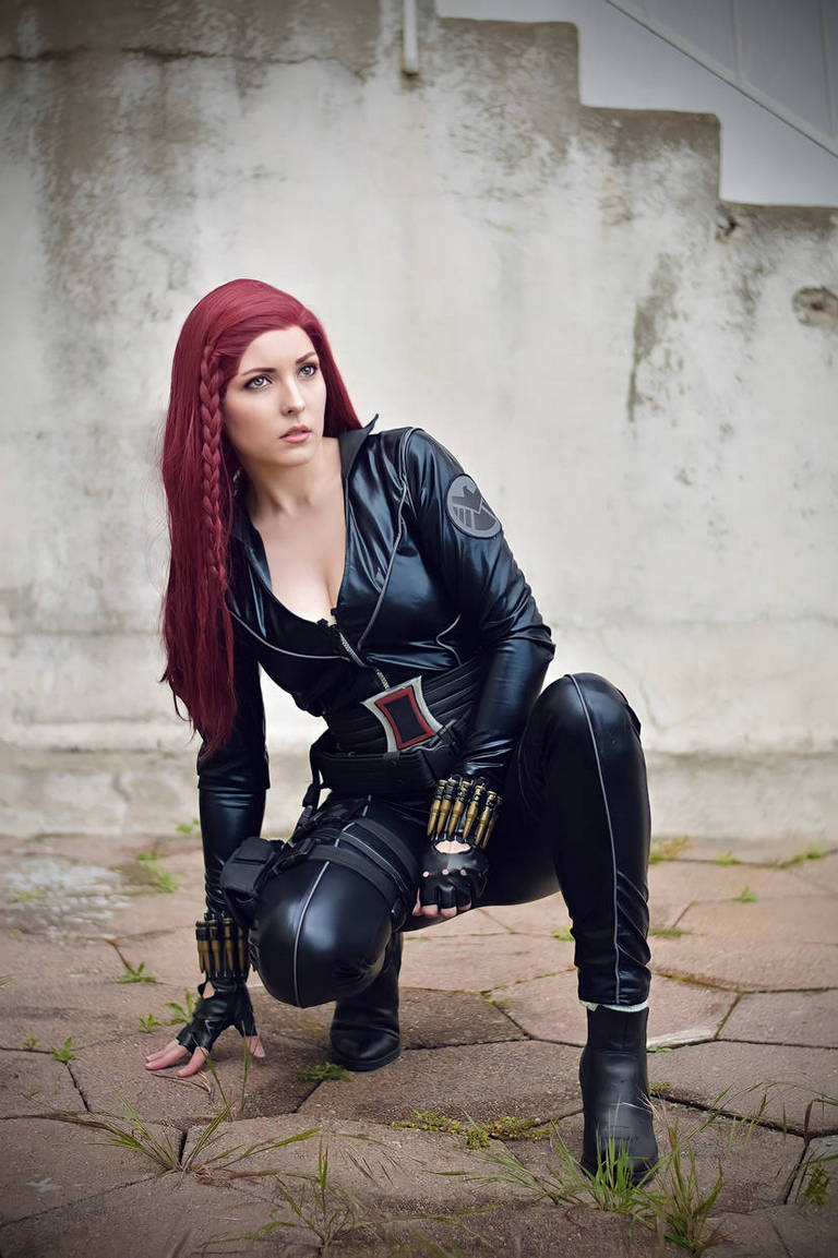 The Avengers - Black Widow (Natasha Romanoff) Cosplay full length photo