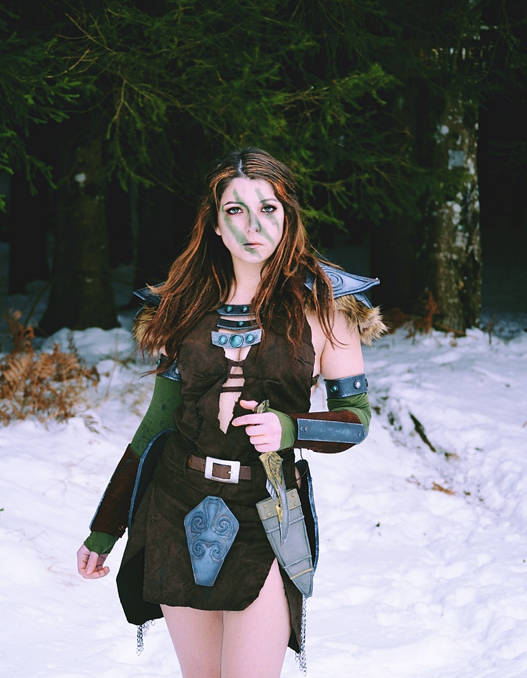 The Elder Scrolls 5 - Skyrim - Aela the Huntress Cosplay character costume portrait