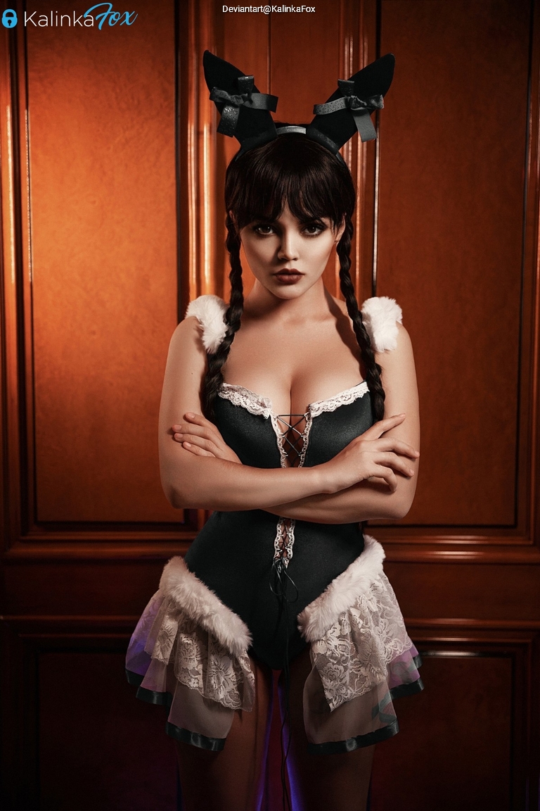 Wednesday - Wednesday Addams (Lingerie) Cosplay full body portrait