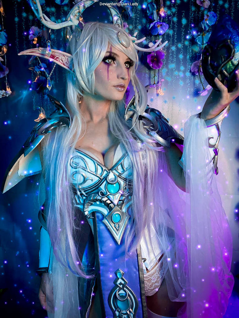 World of Warcraft - Elune (The Moon Goddess) Cosplay character portrait photography