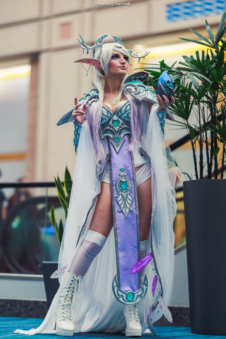 World of Warcraft - Elune (The Moon Goddess) Cosplay full body character photo