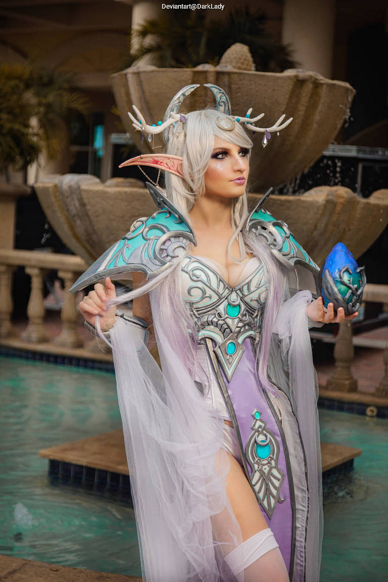 World of Warcraft - Elune (The Moon Goddess) Cosplay full body portrait