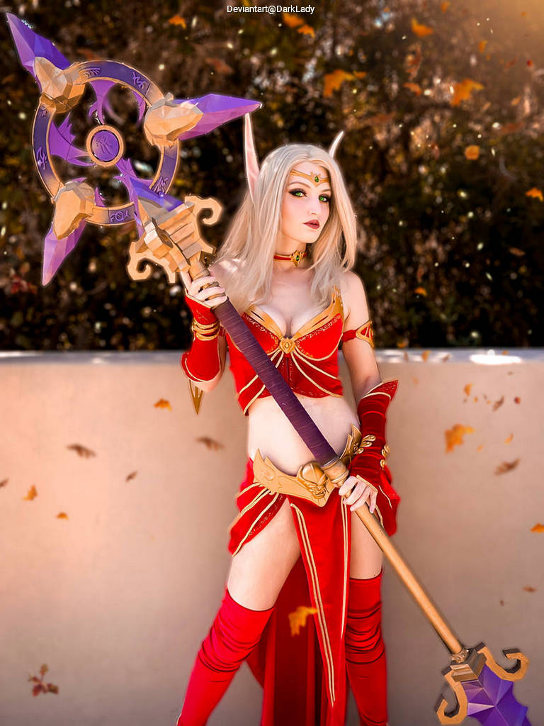 World of Warcraft - The Burning Crusade - Blood Elf (Mage) Cosplay full body portrait