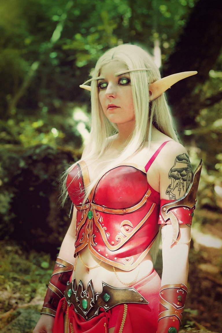 World of Warcraft - The Burning Crusade - Blood Elf (Mage) Cosplay full length photo