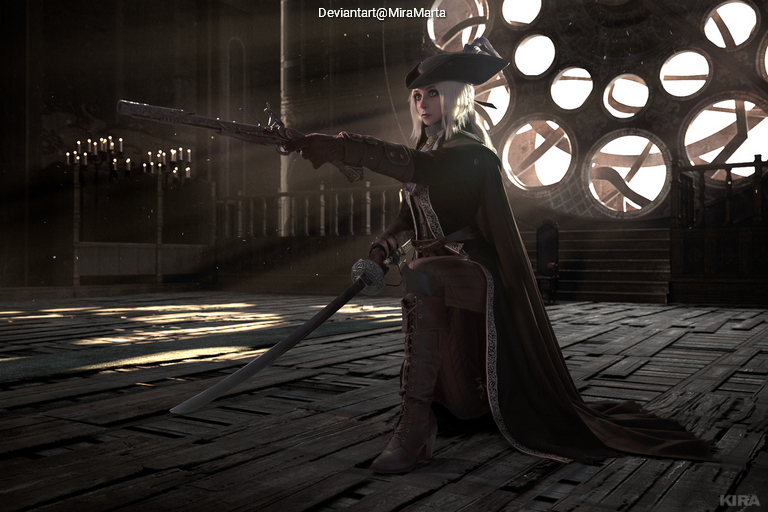Bloodborne - Hunter Cosplay - full length character portrait