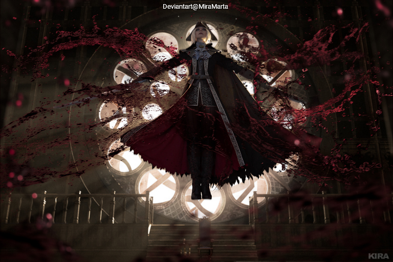 Bloodborne - Hunter Cosplay - full body portrait