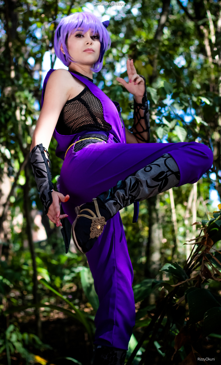 Dead or Alive 5 - Last Round - Ayane (The Killer Kunoichi) Cosplay full body portrait