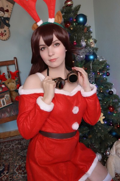 Genshin Impact - Amber (Gliding Champion) (Christmas) (Bunny) Cosplay