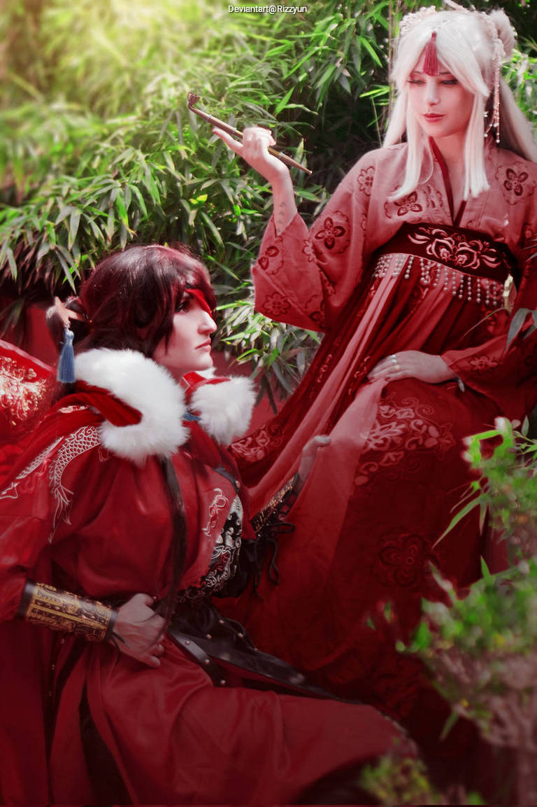 Genshin Impact - Ningguang  & Beidou Cosplay full body portrait