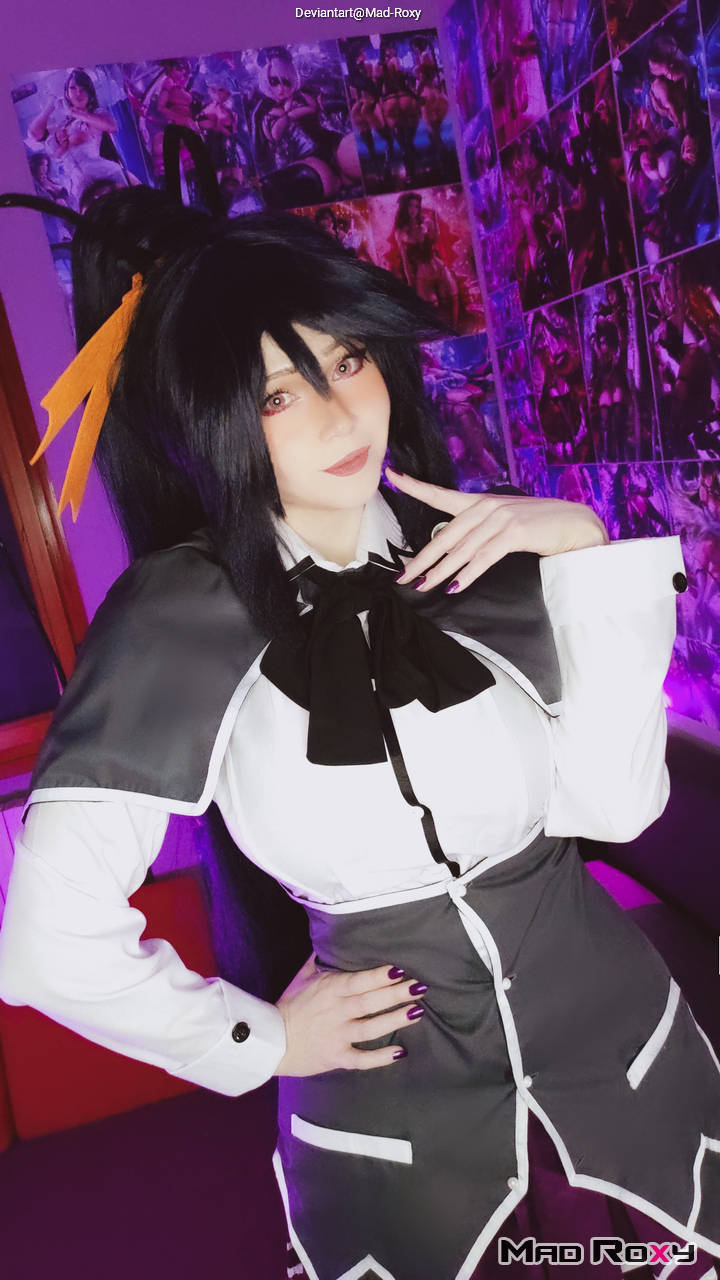 High School DxD - Akeno Himejima (Priestess of Thunder and Light) Cosplay full body portrait