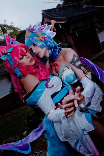 League of Legends - Ahri (The Nine-Tailed Fox) (Spirit Blossom) & Evelynn (Agonys Embrace) (Spirit Blossom) Cosplay