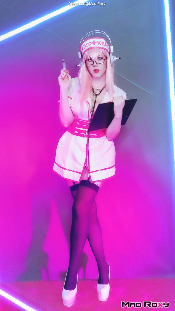 SK Japan - Super Sonico - Super Sonico (Nurse Figure) Cosplay full length photo