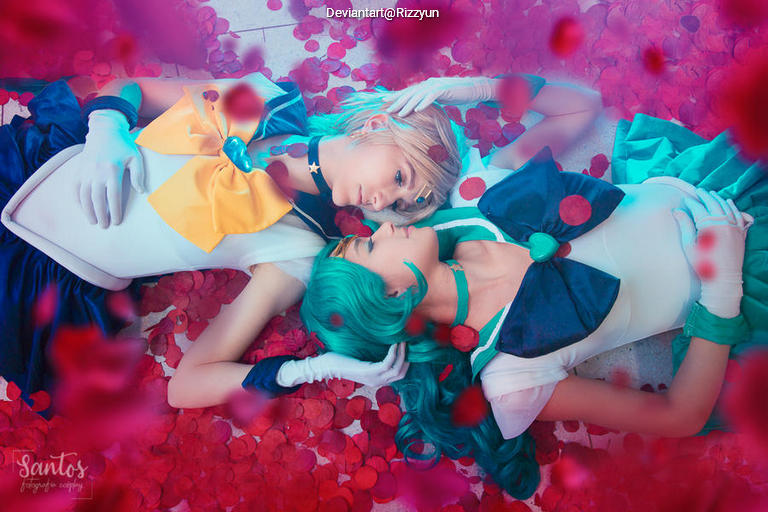 Sailor Moon (HaruMichi) - Haruka Tenou (Sailor Uranus) & Michiru Kaiou (Sailor Neptune) Cosplay character portrait photography