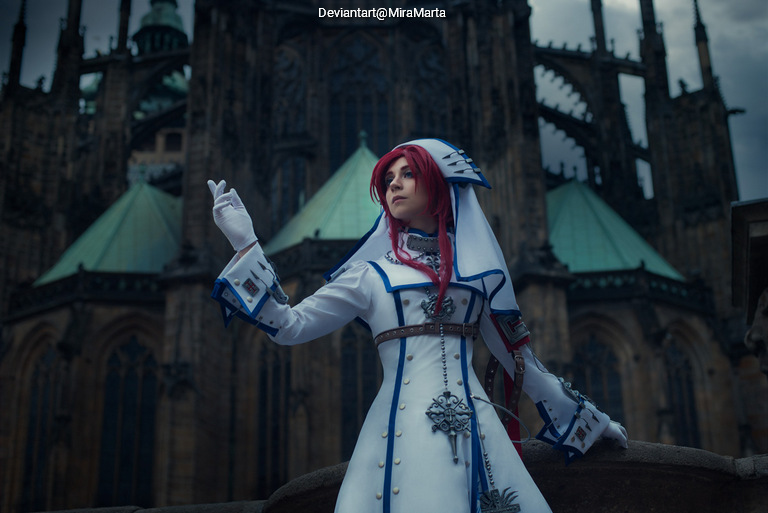 Trinity Blood - Esther Blanchett (Star of Istvan) Cosplay full body portrait photography