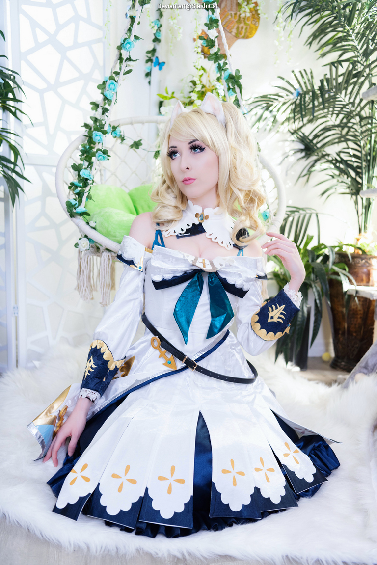 Genshin Impact - Barbara (Shining Idol) (Summertime Sparkle) Cosplay full body portrait