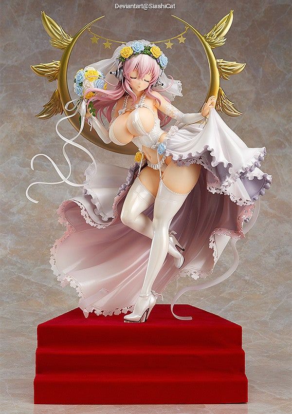 Good Smile - Super Sonico 10th Anniversary Figure - Super Sonico (Wedding) (Bride) Cosplay full length character portrait